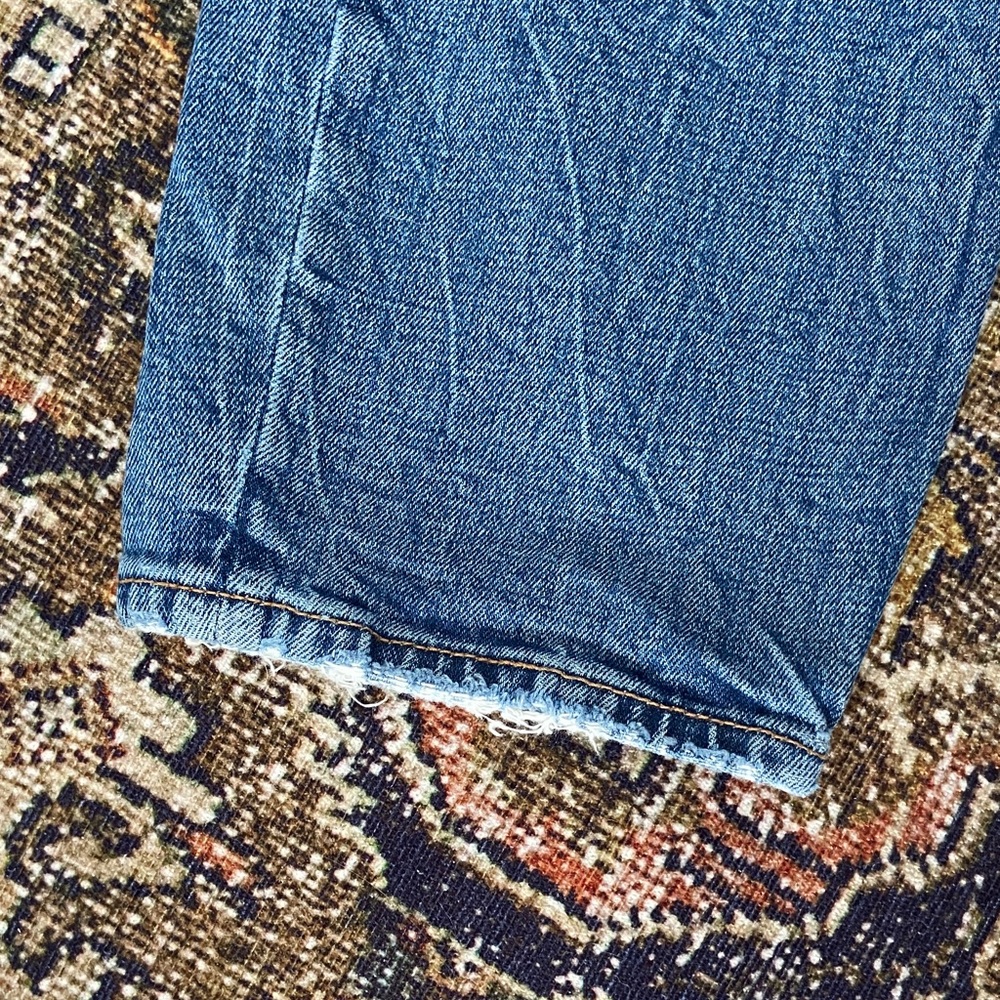 Abercrombie & Fitch Skinny High Rise Ripped Blue Jeans (Curve Love) - Picture 5 of 7